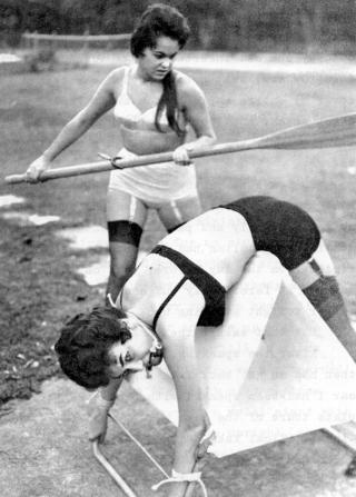 vintage bondage and an oar spanking