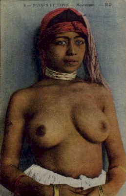 nude arab woman on a French postcard