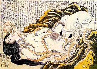 octopus and woman in sexual pose 