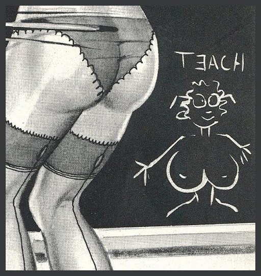 booby caricature of teacher