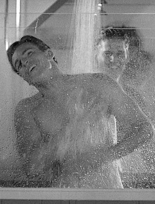 Buster Crabbe naked in the shower