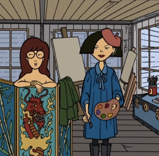 Daria and Jane naked together for some life drawing practice
