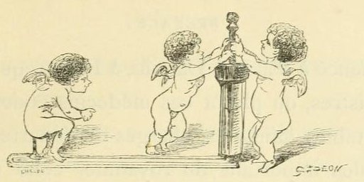 enema putti pumping a vintage enema machine to administer a high colonic