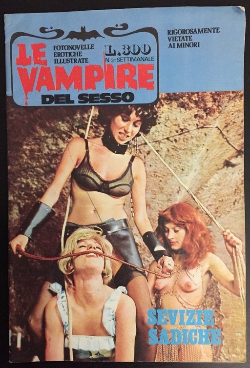 bogus BDSM on the cover of a vampire magazine