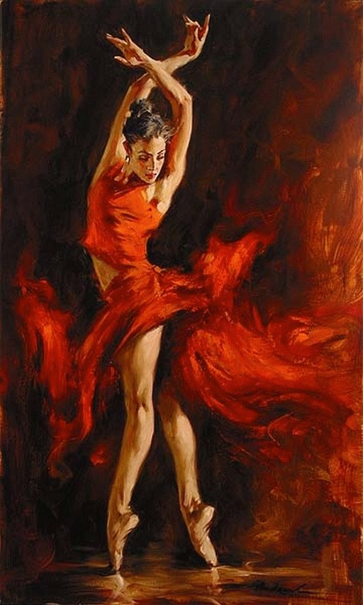 dancer in fire