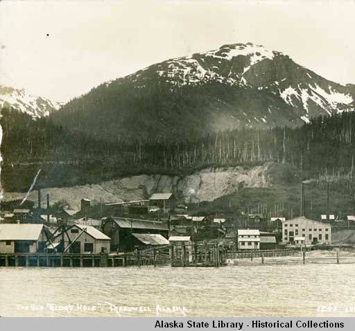 glory hole behind town of treadwell alaska