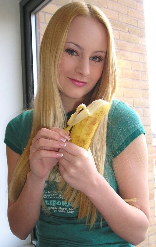 a girl and her banana