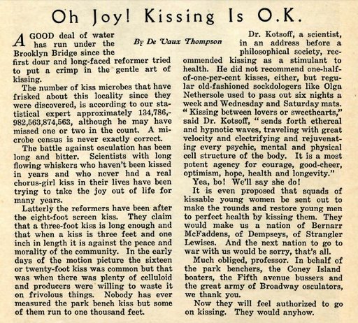 defense of kissing