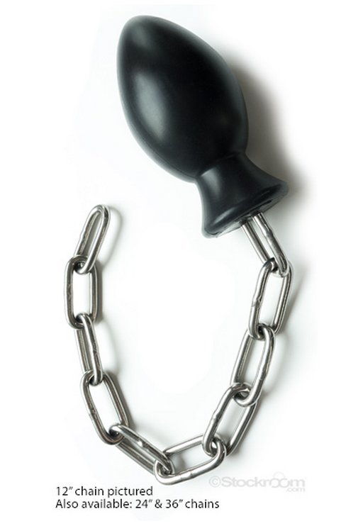 bad puppy butt plug with chain leash