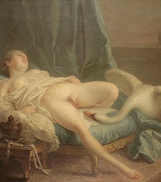 leda with her bare pussy being investigated by the swan