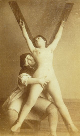 vintage lesbian bondage crucifixion photo