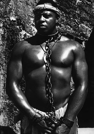 man in chains