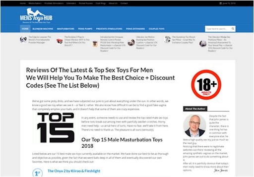 screenshot for menstoyshub.com front page