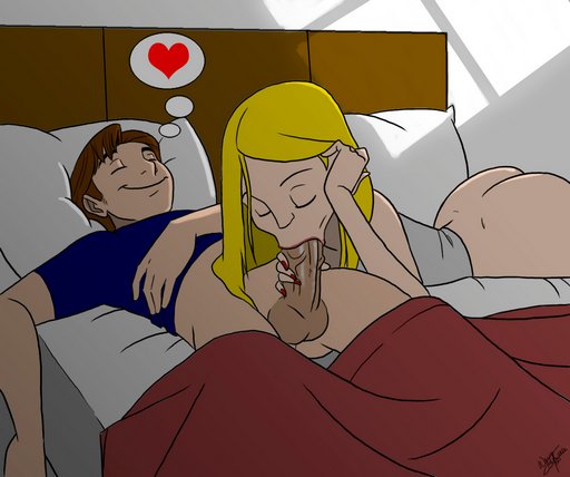 getting a blowjob while he\'s still sleeping