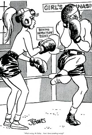 topless neophyte boxing girl