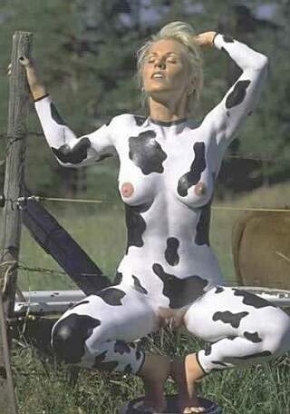 naked cowgirl nude in body paint