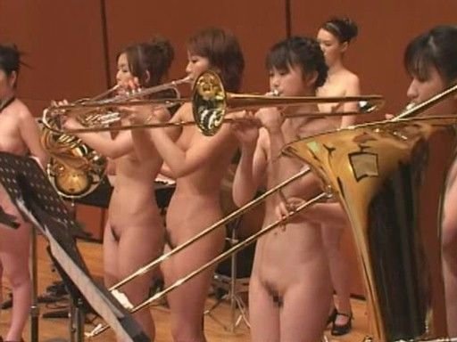 Horny much?  Nude brass section of naked orchestra