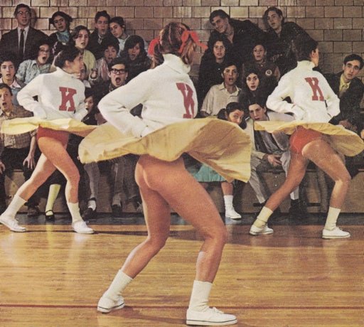 three cute cheerleaders 