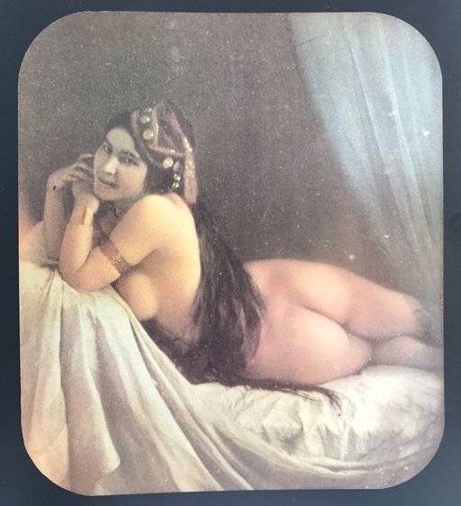 nude Cleopatra stereoscope slide view