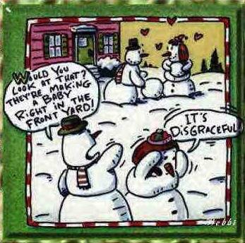 offended snowmen cartoon