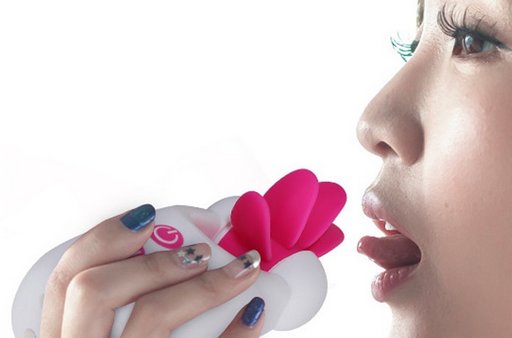 silicone wheel of rotating soft tongues oral sex toy for women