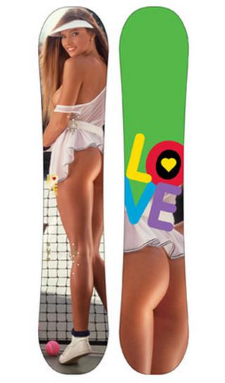 pinup snowboards from Playboy and Burton
