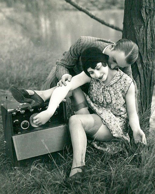 neck kissing during radio seduction