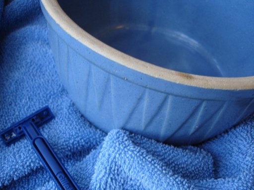 pretty blue shaving bowl