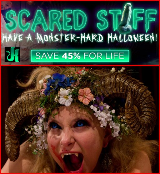 Kink Unlimited halloween scared stiff sale banner