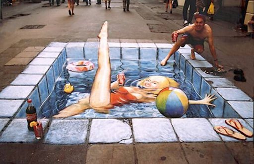 skinny-dipping on asphalt with urban street art