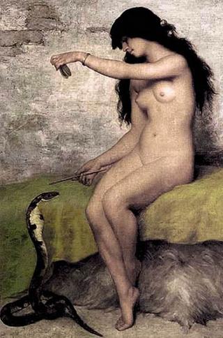 female snake charmer