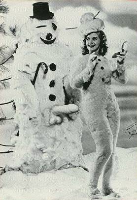 snow man and woman about to get jiggy