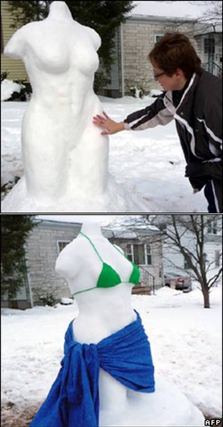 new jersey snow woman