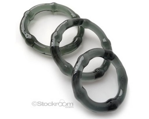 smoke grey gray glass cock rings