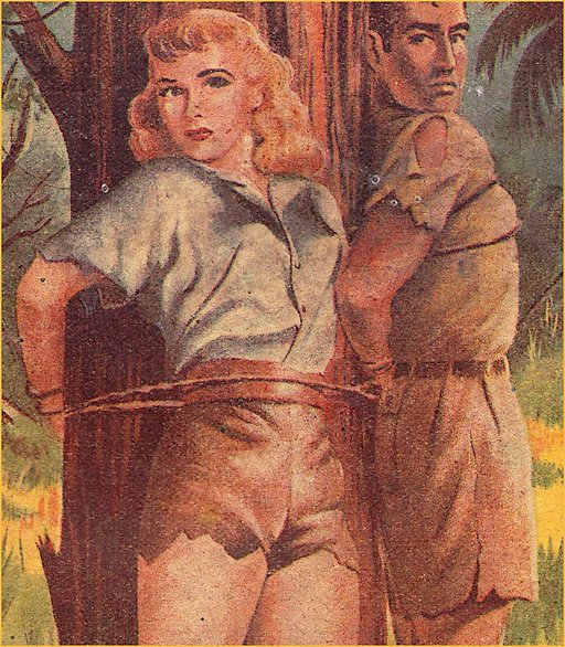 couple tied to a tree