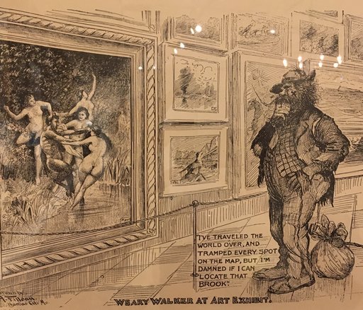 weary walker viewing Nymphs and Satyrs