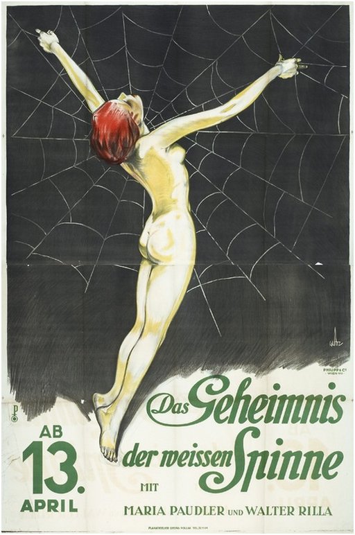 white spider nude in web movie poster