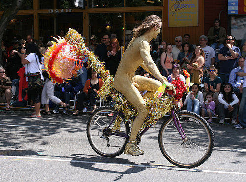 Sunshine man at the Fremont Parade