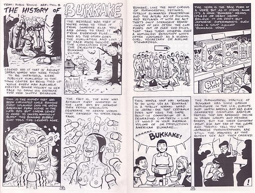 history of bukkake cartoon comic strip