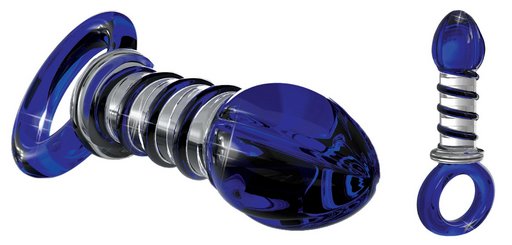 art glass dildo with a winter holiday theme