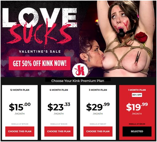 Kink.com Valentines sale 2024 banner