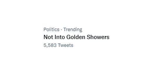 golden showers trending on twitter