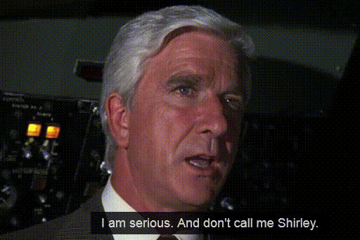 do not call me shirly gif from airplane