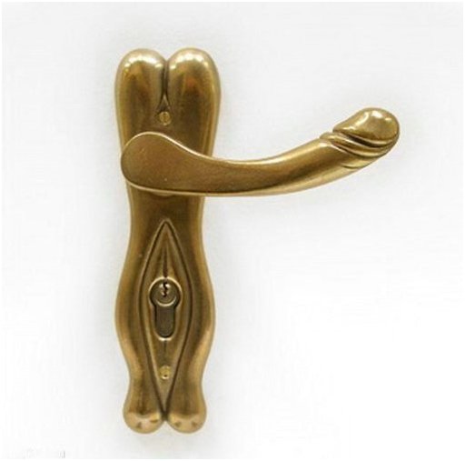 brass pussy and dick door lock and vagina keyhole