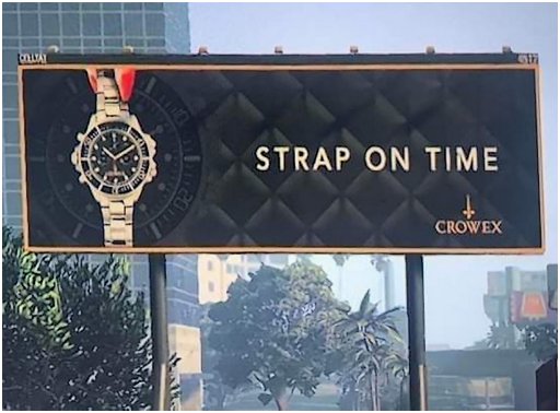 strap-on pegging billboard