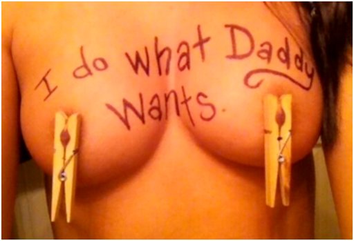 pleasing her daddy bdsm nipple torture