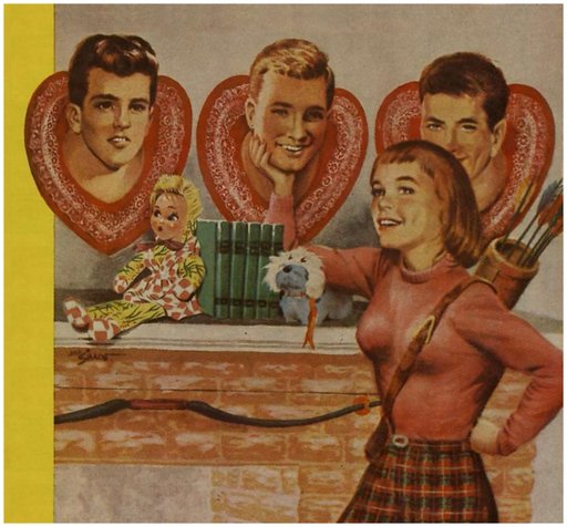 teen Amazon fondles her trophy guys wall display and gives a creepy smile