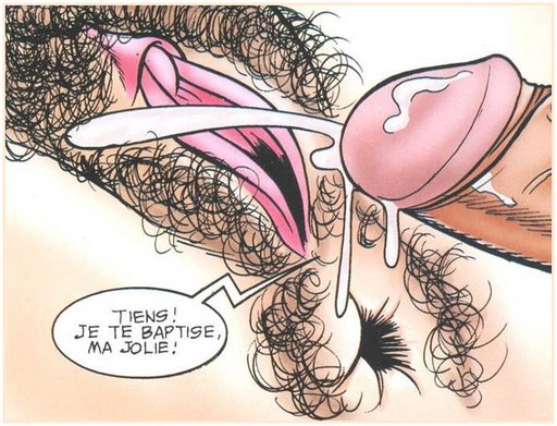baptizing her pussy with semen