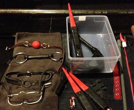 bondage toys from a Public Disgrace gangbang shoot