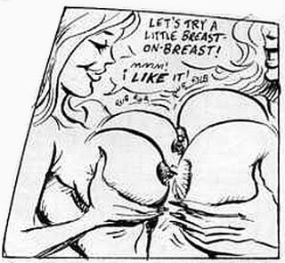 two girls rubbing their nipples together comic